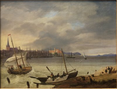 Kiel og Kielerfjorden af Heinrich Hintze