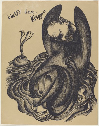 Helft dem Krüppel (Hjælp de krøblinge) af Heinrich Hoerle