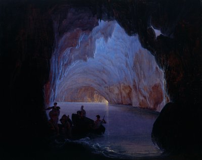 Den blå grotte på Capri af Heinrich Jakob Fried