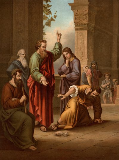 Ananias og Saffira af Heinrich Jenny