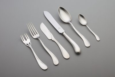 Seks stykker "Tulipan" bestik: 1 bordkniv af Heinrich Vogeler