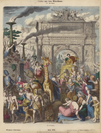 En romersk triumf (farvet gravering) af Heinrich Leutemann