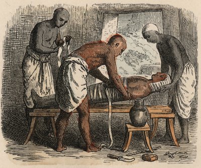 Det gamle Egypten: Mumiens indpakning, 1866 af Heinrich Leutemann