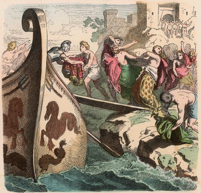 Det antikke Grækenland: Sørejser, pirater af Heinrich Leutemann