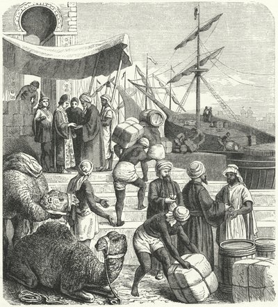 Arabiske handlende (gravering) af Heinrich Leutemann