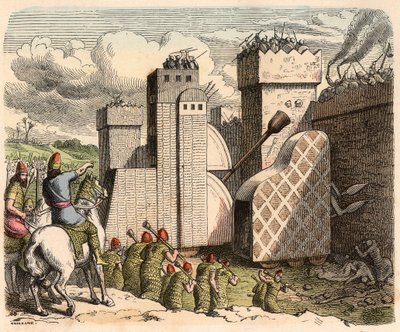 Mesopotamien, Assyrien: stormer en fæstning af Heinrich Leutemann