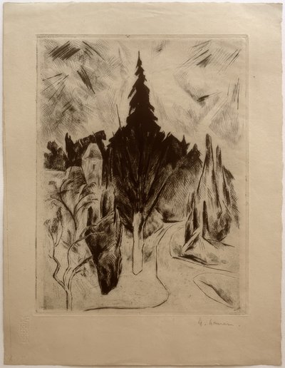 Park om morgenen af Heinrich Nauen
