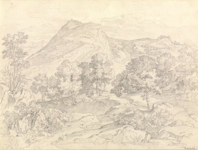 Udsigt over Civitella fra Serpentara ved siden af Olevano af Heinrich Reinhold