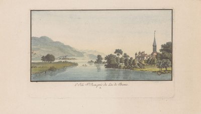 Udsigt over St. Petersinsel ved Bielersee L