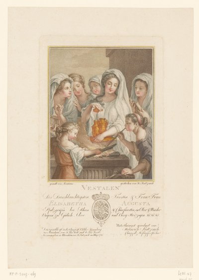De vestalske jomfruer ofrer ved et alter af Heinrich Sintzenich