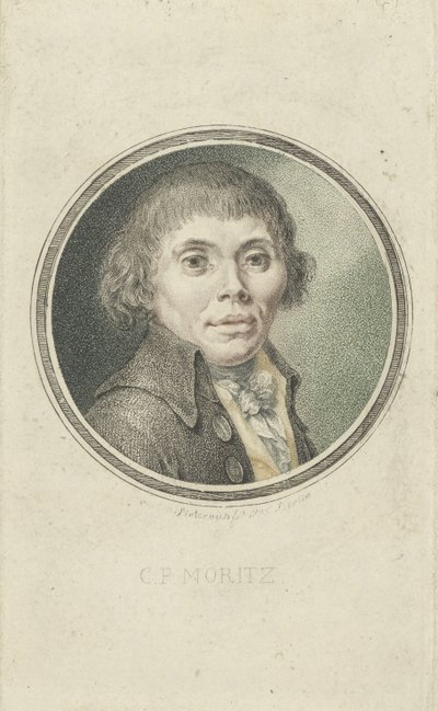 Portræt af Karl Philipp Moritz 1756-1793, 1795. af Heinrich Sintzenich