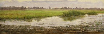Den øvre del af Alster, ca. 1834-35 (olie på papir monteret om bord) af Heinrich Stuhlmann