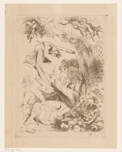 Samson besejrer filistrene vrede (Ira) Deadly Sins and the Fall (serietitel) af Heinrich Vianden