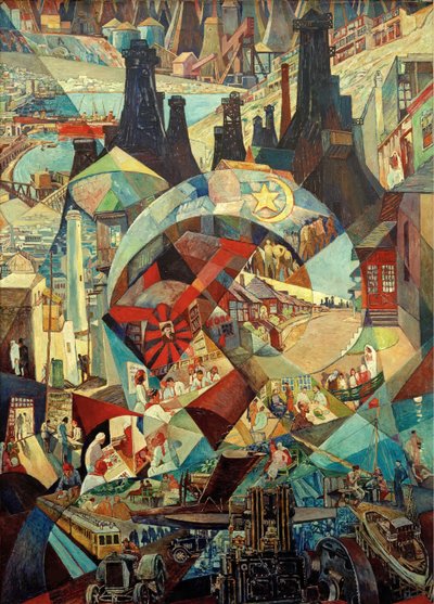 Baku agitationspanel, 1927. af Heinrich Vogeler