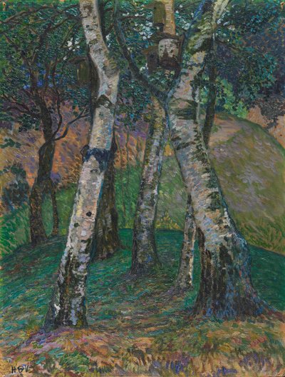 Birkes ved Barkenhoff, 1913. af Heinrich Vogeler
