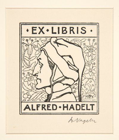 Bogplade: Alfred Hadelt af Heinrich Vogeler
