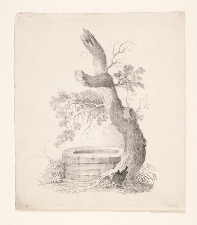 Et gammelt træ ved en brønd af Heinrich Wenzler
