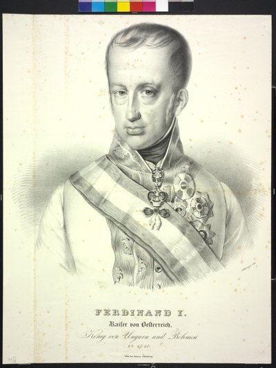 Ferdinand I kejser af Østrig af Heinrich Wilhelm Schlesinger