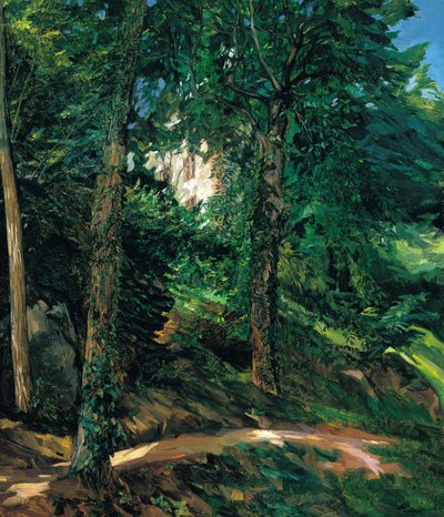 Slotsområde i Lichtenberg i Odenwald af Heinrich Wilhelm Trübner