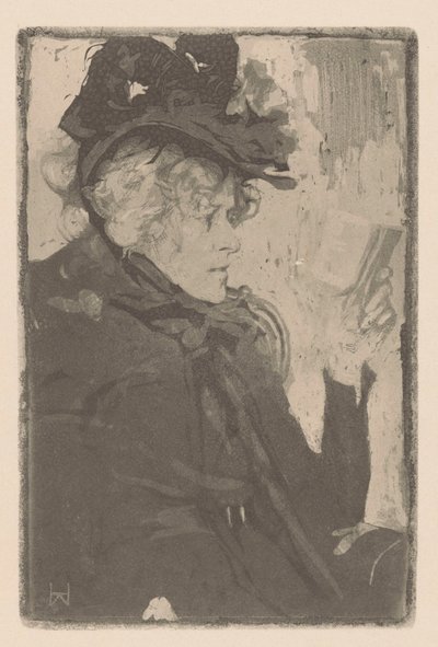 læsende kvinde af Heinrich Wolff