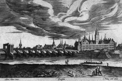 Uddrag af et billede af Dresden, 1550 af Heinrich van Cleef