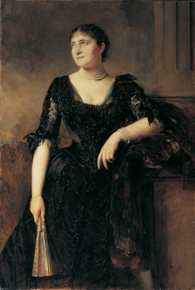 portræt af en dame af Heinrich von Angeli