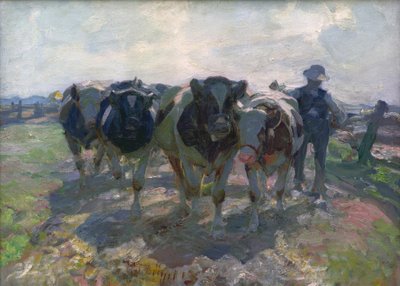 Bonde med køer af Heinrich von Zügel