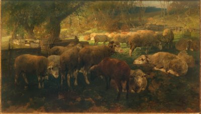 Får under træer af Heinrich von Zügel