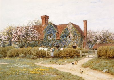 Et Buckinghamshire-hus ved Penstreet af Helen Allingham