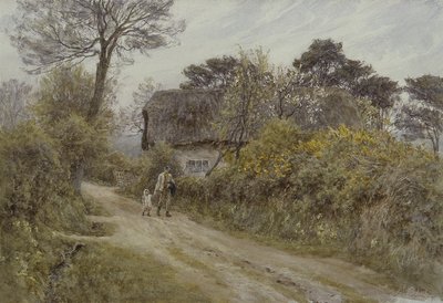Et sommerhus på Isle of Wight af Helen Allingham