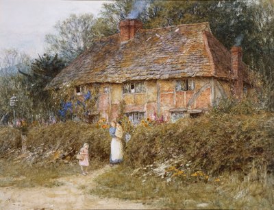 En gammel Surrey Cottage af Helen Allingham