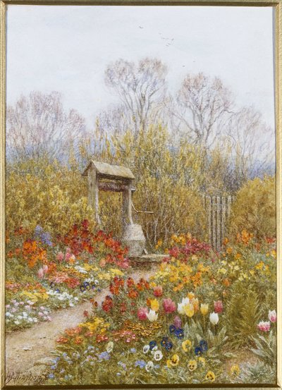 En gammel brønd, Brook, Surrey af Helen Allingham