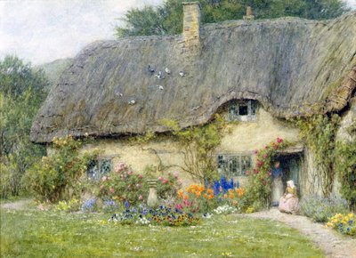 I Wroughton, Wiltshire (akvarel på papir) af Helen Allingham