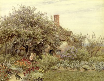 I nærheden af Hambledon (akvarel på papir) af Helen Allingham