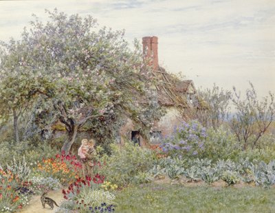 I nærheden af Hambledon (wc på papir) af Helen Allingham