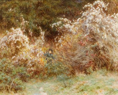 Travellers Joy: A Surrey Hedgerow (wc på papir) af Helen Allingham