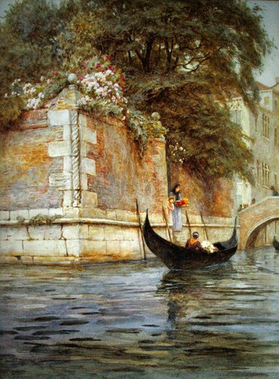 Venedig (akvarel på papir) af Helen Allingham