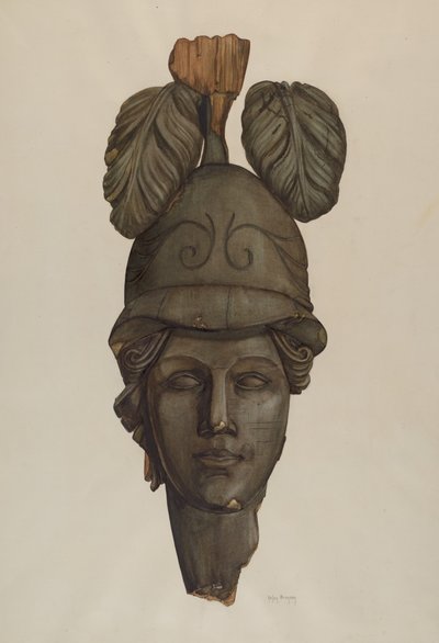 Hoved fra en statue: Minerva af Helen Bronson