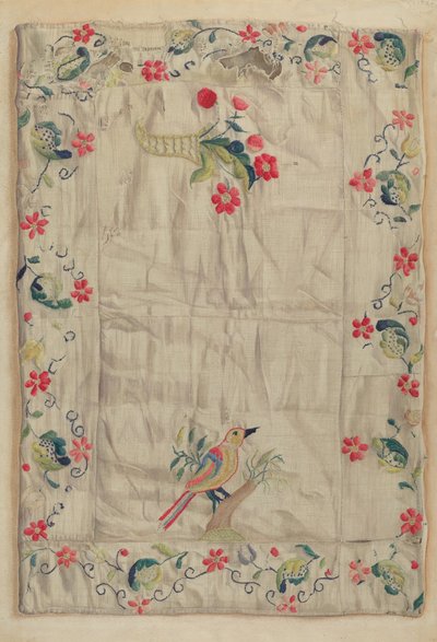 Crewel-broderi, ca. 1937. af Helen E. Gilman