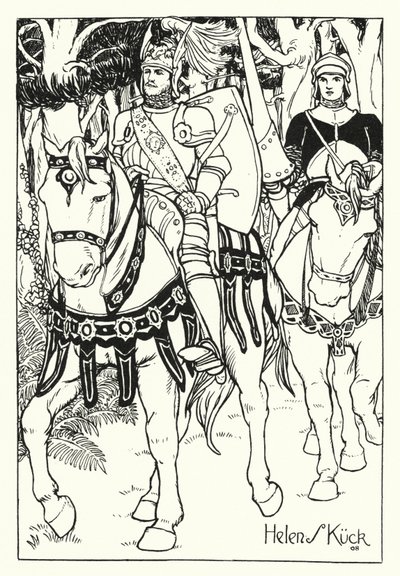 The Knight Magnificent (gravering) af Helen S. Kuck