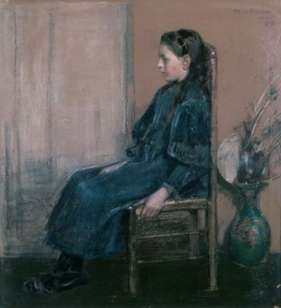Portræt af kunstnerens datter, Lillian af Helen Walton