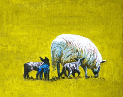 Following, 2009 (olie på lærred) af Helen White