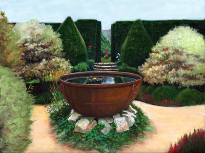 Sacred Space, 2020 (akryl om bord) af Helen White