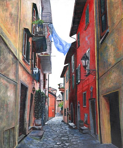 Washing Day, 2012 (olie på lærred) af Helen White