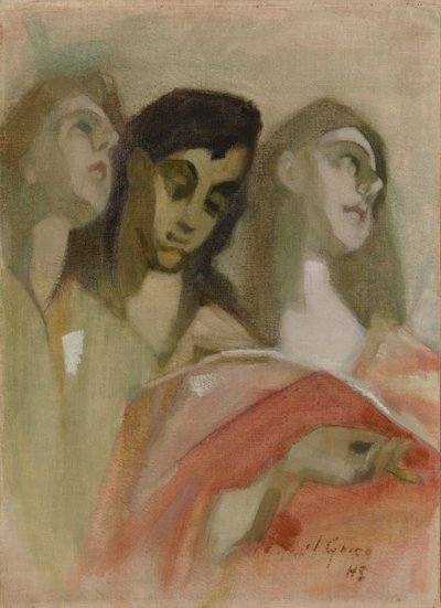 »Englefragment«, efter El Greco af Helene Schjerfbeck