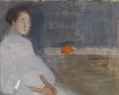 Kostumebillede I (Pige med appelsin, bagerens datter) af Helene Schjerfbeck