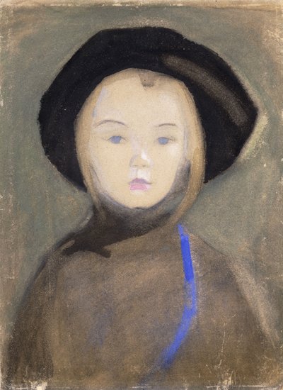 Pige med blåt bånd af Helene Schjerfbeck