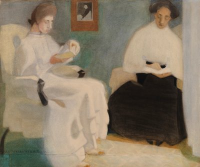 Piger læser, 1907. af Helene Schjerfbeck
