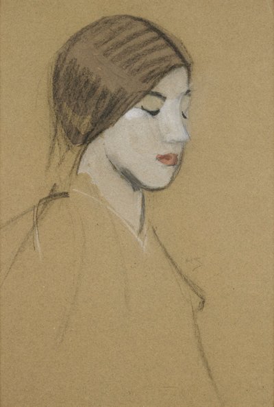 En piges hoved af Helene Schjerfbeck