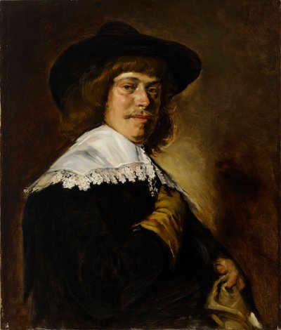 Portræt af en ung mand, der holder en handske, kopi efter Frans Hals af Helene Schjerfbeck